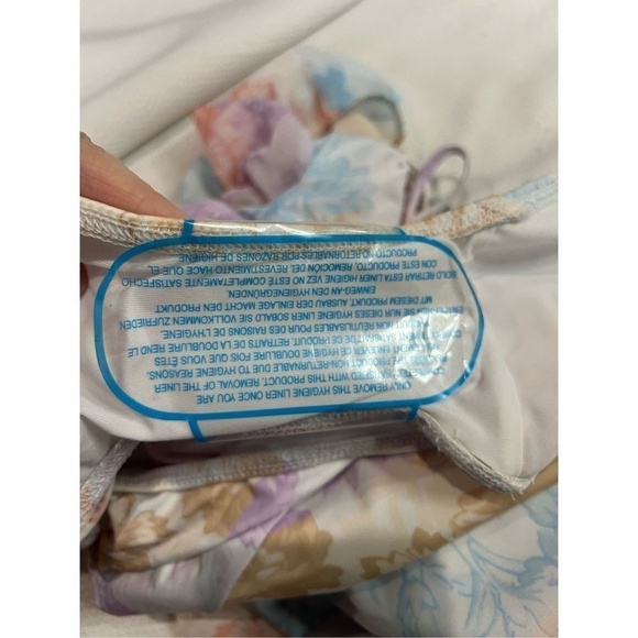 ASOS Lux Puff Sleeve Pastel Corset One Piece Bathing Suit Sz 20 Womens Plus NWT - Picture 5 of 7